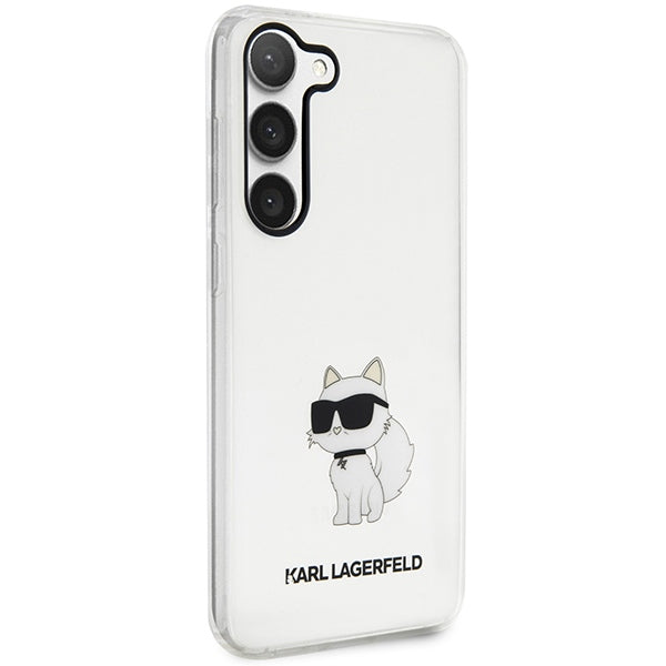 Karl Lagerfeld dėklas Galaxy S23 – skaidrus Choupette