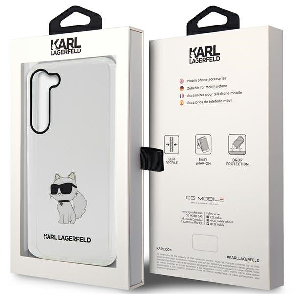 Karl Lagerfeld dėklas Galaxy S23 – skaidrus Choupette