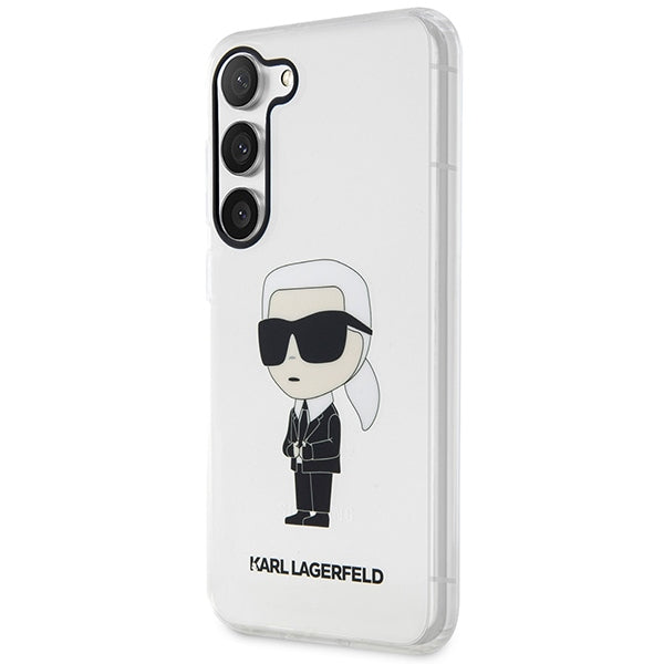 Karl Lagerfeld Ikonik Karl dėklas Galaxy S23 – skaidrus