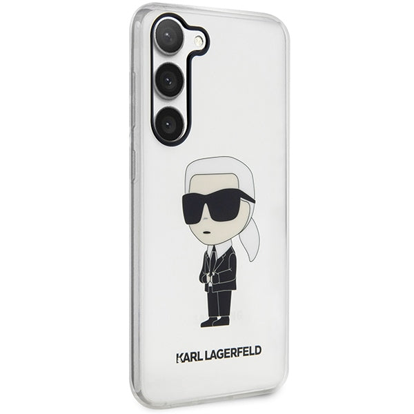 Karl Lagerfeld Ikonik Karl dėklas Galaxy S23 – skaidrus