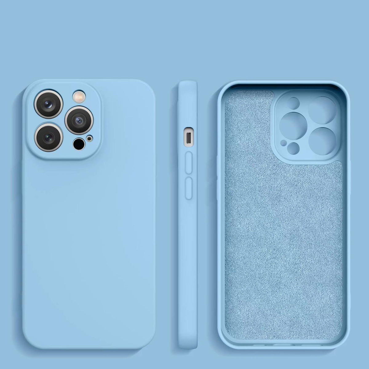 Silikoninis dėklas Samsung Galaxy A14 5G/A14 – šviesiai mėlynas -- Samsung Galaxy A14