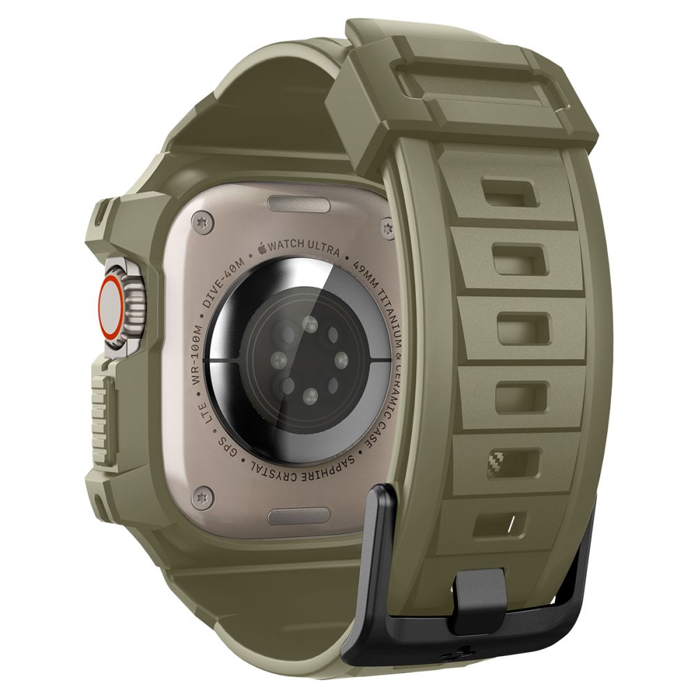 Spigen Rugged Armor Pro dėklas su dirželiu Apple Watch Ultra (49mm) - Žalias -- Apple Watch Ultra