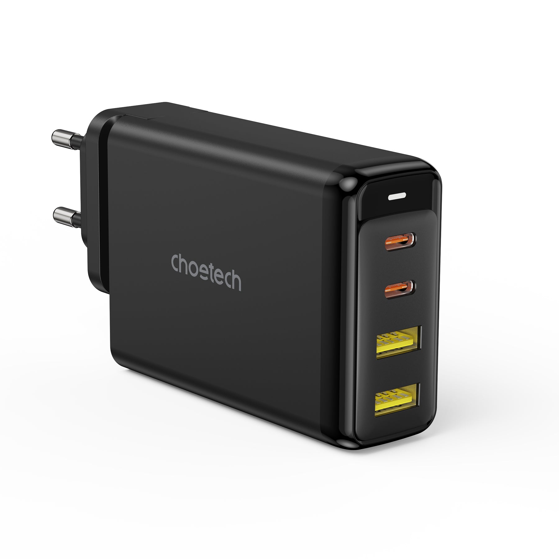 Choetech GaN 140W 4 jungčių įkroviklis (2x USB-C, 2x USB), juodas (PD6005) Antrasis paveikslėlis