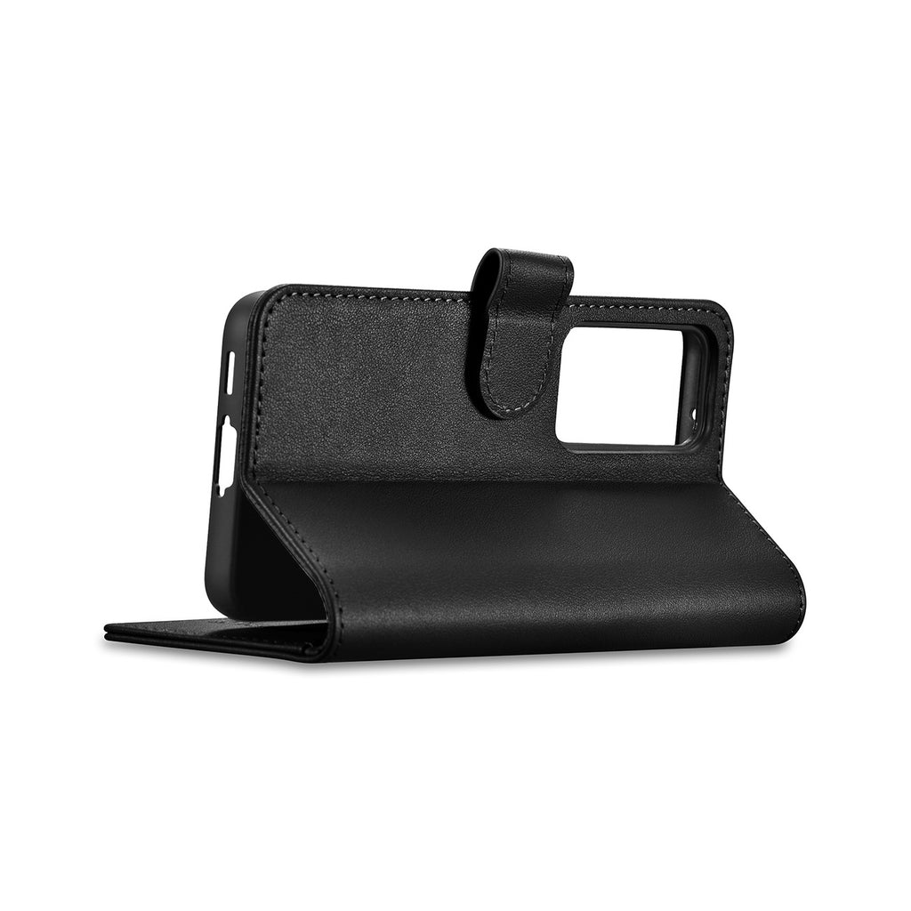iCarer odinis dėklas-piniginė Galaxy S23+ – juodas