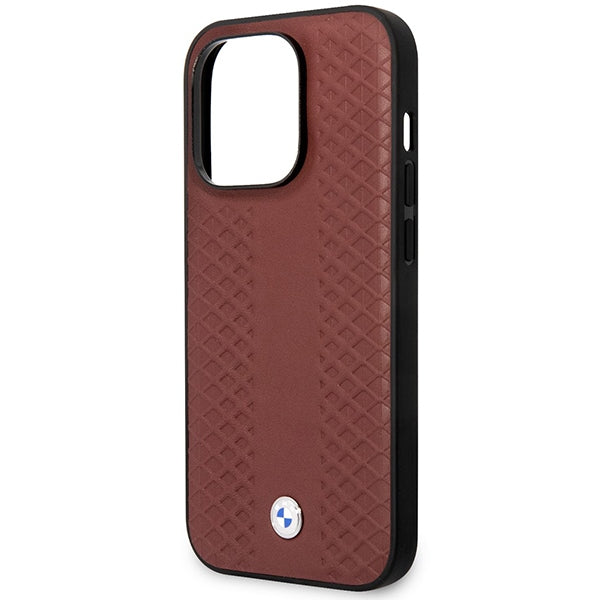 BMW odinis dėklas iPhone 14 Pro – burgundiškas