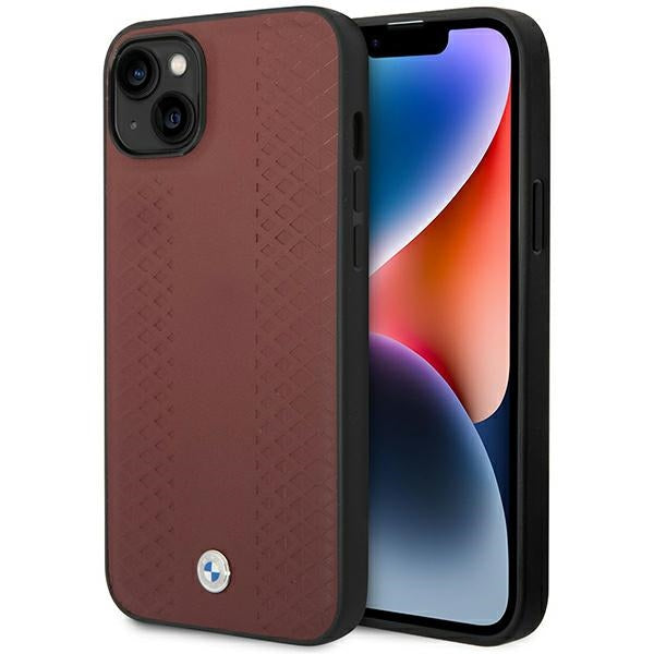 BMW odinis dėklas iPhone 14 6.1 – burgundiškas