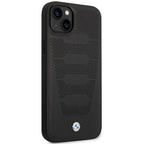 BMW Leather Seats Pattern dėklas iPhone 14 – juodas