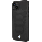 BMW Leather Seats Pattern dėklas iPhone 14 – juodas