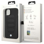 BMW Leather Seats Pattern dėklas iPhone 14 – juodas