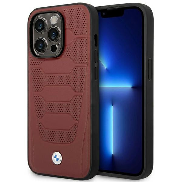 BMW MagSafe dėklas iPhone 14 Pro Max – burgundiškas