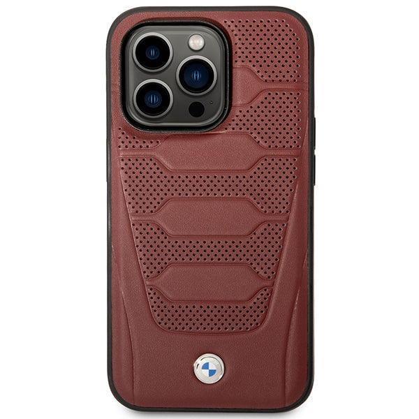 BMW MagSafe dėklas iPhone 14 Pro Max – burgundiškas