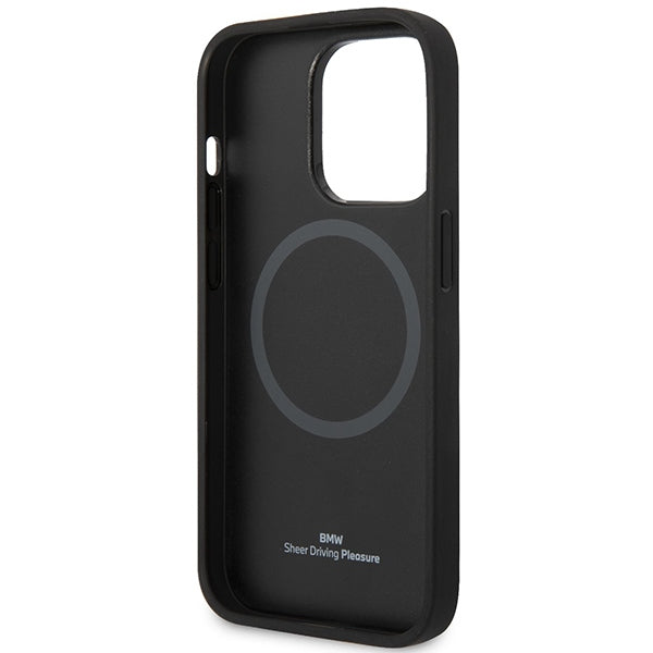 BMW MagSafe dėklas iPhone 14 Pro Max – burgundiškas