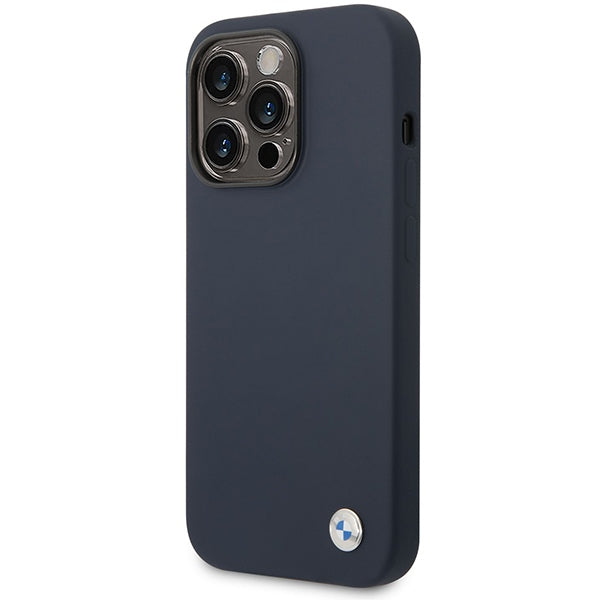 BMW MagSafe silikoninis dėklas iPhone 14 Pro Max – tamsiai mėlynas