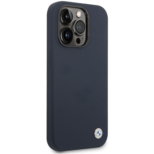 BMW MagSafe silikoninis dėklas iPhone 14 Pro Max – tamsiai mėlynas