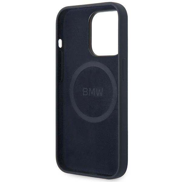 BMW MagSafe silikoninis dėklas iPhone 14 Pro Max – tamsiai mėlynas