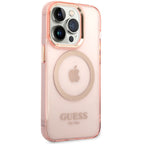 Guess MagSafe dėklas iPhone 14 Pro Max – rožinis