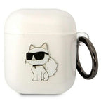 Karl Lagerfeld AirPods 1/2 dėklas – skaidrus Choupette -- AirPods 1