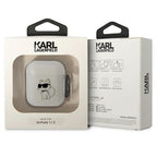 Karl Lagerfeld AirPods 1/2 dėklas – skaidrus Choupette -- AirPods 1
