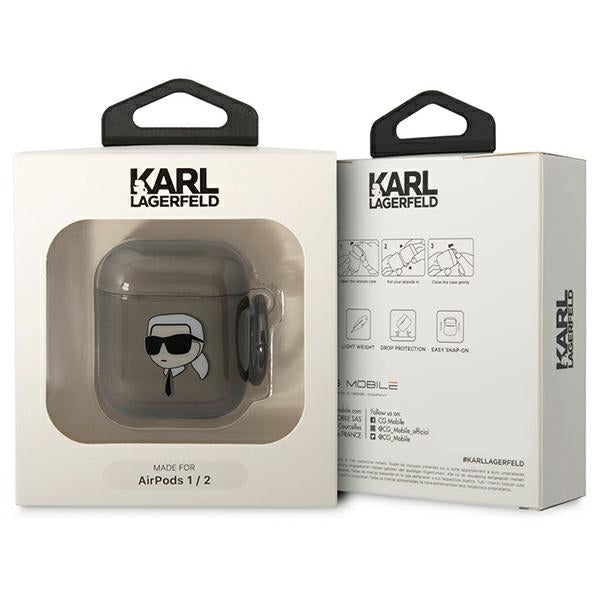 Karl Lagerfeld dėklas AirPods 1/2 – juodas