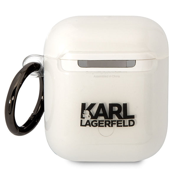 Karl Lagerfeld skaidrus dėklas AirPods 1/2 – Karl's Head