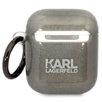 Karl Lagerfeld AirPods 1/2 dėklas su žiedu – juodas