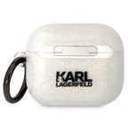 Karl Lagerfeld AirPods 3 dėklas – skaidrus, blizgus
