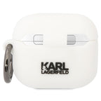 Karl Lagerfeld AirPods 3 silikoninis dėklas – baltas