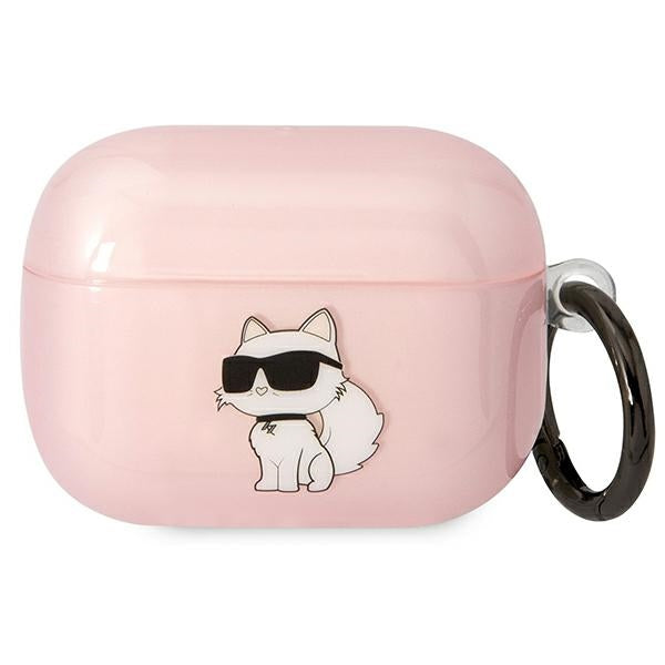 Karl Lagerfeld AirPods Pro 1 kartos dėklas – rožinis Choupette