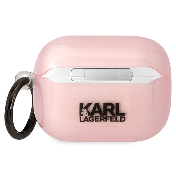 Karl Lagerfeld AirPods Pro 1 kartos dėklas – rožinis Choupette