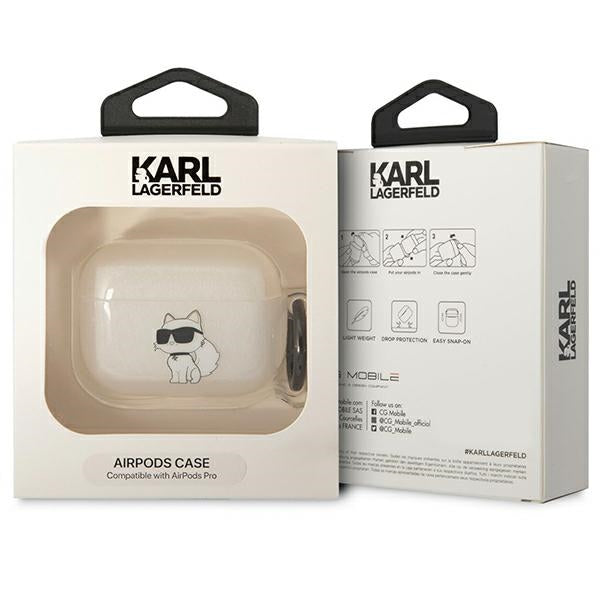 Karl Lagerfeld dėklas AirPods Pro 1 kart. – skaidrus