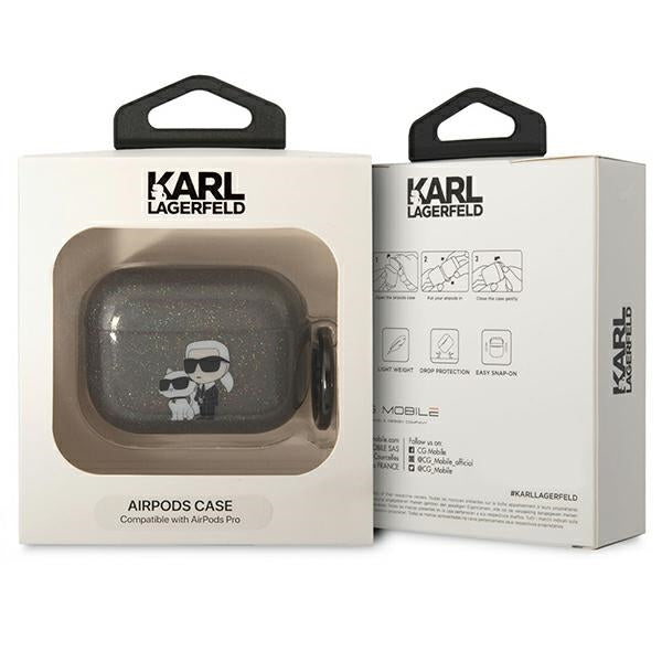 Karl Lagerfeld dėklas AirPods Pro 1 kartos – juodas
