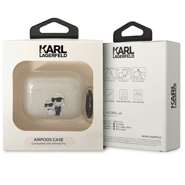 Karl Lagerfeld dėklas AirPods Pro 1 kart. – skaidrus