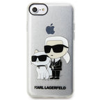 Karlas Lagerfeldas KLHCI8HNKCTGT iPhone 7/8/ SE 2020 / SE 2022 permatomas kietas dėklas Gliter Karl&Choupette -- iPhone 7...
