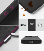Dėklas Ringke Silicone Magnetic MagSafe iPhone 17 Pro / 18 Pro, juodas -- iPhone 17 Pro, iPhone 18 Pro
