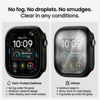 Dėklas Tech-Protect Defense Apple Watch 12 (42 mm), 2 vnt., juodas ir skaidrus -- Apple Watch 12 (42 mm)