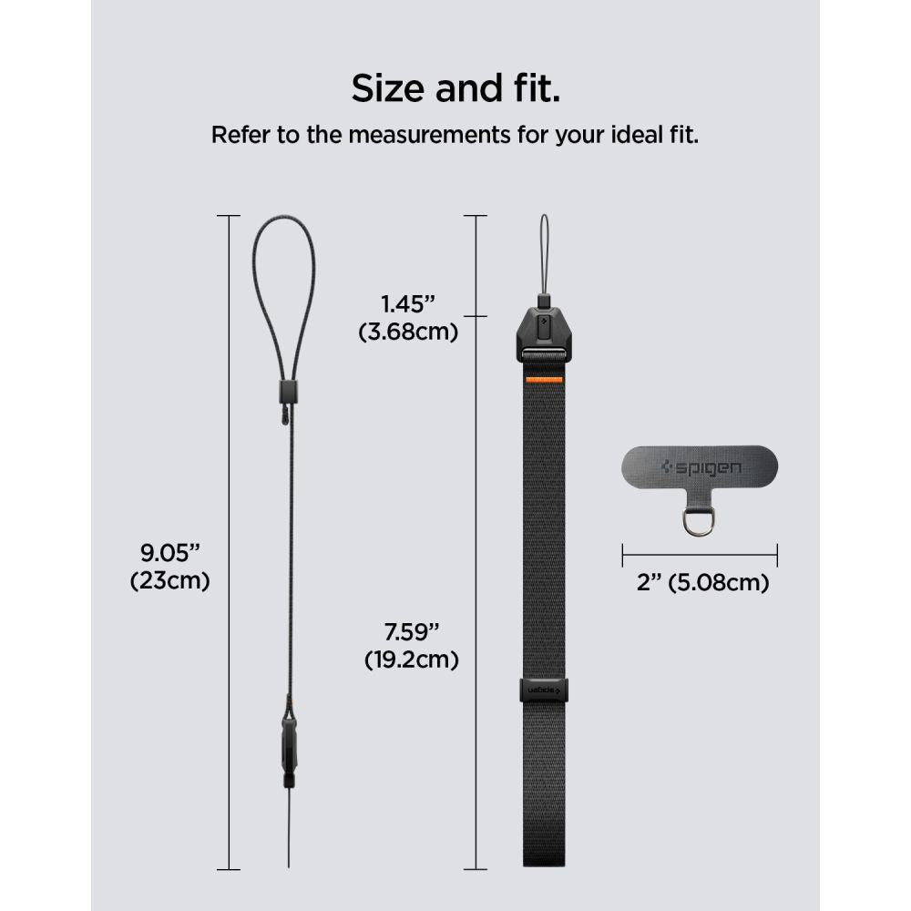 Apyrankė Spigen Universal Adjustable Lanyard Strap Wrist, juoda -- SPIGEN//Akcesoria