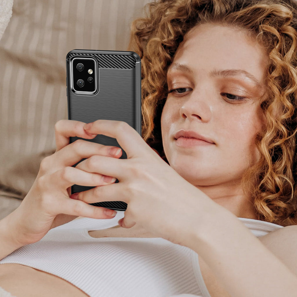 Anglies dėklas, skirtas Motorola Moto G Power 2023 lankstus silikoninis anglies dangtelis, juodas -- Motorola Moto G...