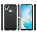 Carbon Case Infinix Hot 12 Pro lankstus silikoninis anglies dangtelis juodas -- Cell phone cases and covers