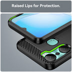 Carbon Case Infinix Hot 12 Pro lankstus silikoninis anglies dangtelis juodas -- Cell phone cases and covers