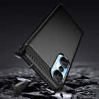 Carbon Case Infinix Hot 20S lankstus silikoninis anglies dangtelis juodas -- Cell phone cases and covers