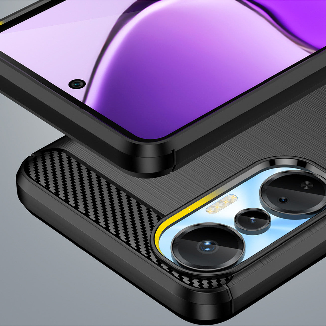 Carbon Case Infinix Hot 20S lankstus silikoninis anglies dangtelis juodas -- Cell phone cases and covers