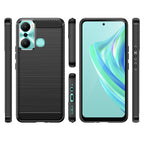 Anglies dėklas Infinix Hot 20 Play lankstus silikoninis anglies dangtelis juodas -- Cell phone cases and covers