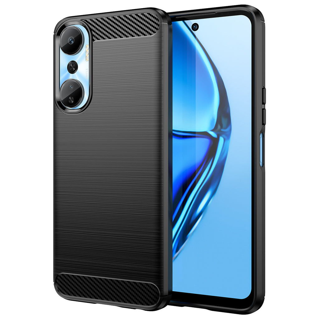 Carbon Case Infinix Hot 20 lankstus silikoninis anglies dangtelis juodas -- Cell phone cases and covers