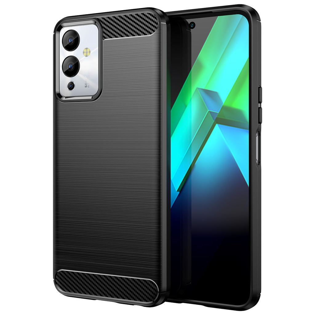 Carbon Case Infinix Note 12i lankstus silikoninis anglies dangtelis juodas -- Cell phone cases and covers