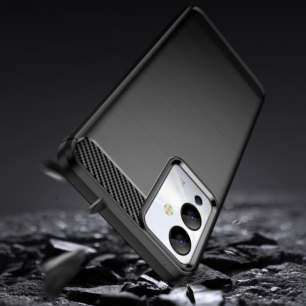 Carbon Case Infinix Note 12i lankstus silikoninis anglies dangtelis juodas -- Cell phone cases and covers