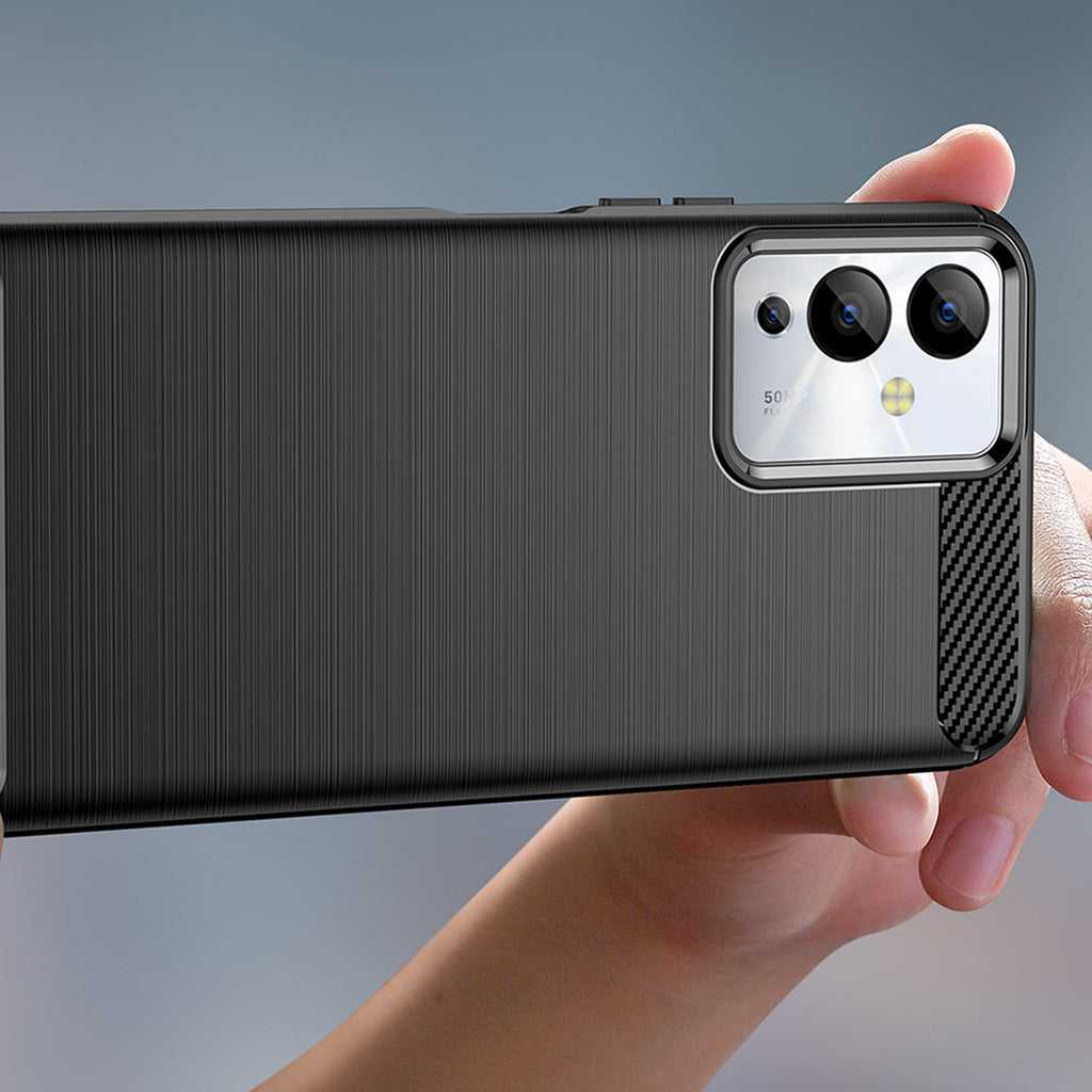 Carbon Case Infinix Note 12i lankstus silikoninis anglies dangtelis juodas -- Cell phone cases and covers