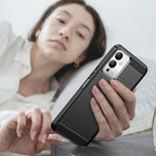 Carbon Case Infinix Note 12i lankstus silikoninis anglies dangtelis juodas -- Cell phone cases and covers