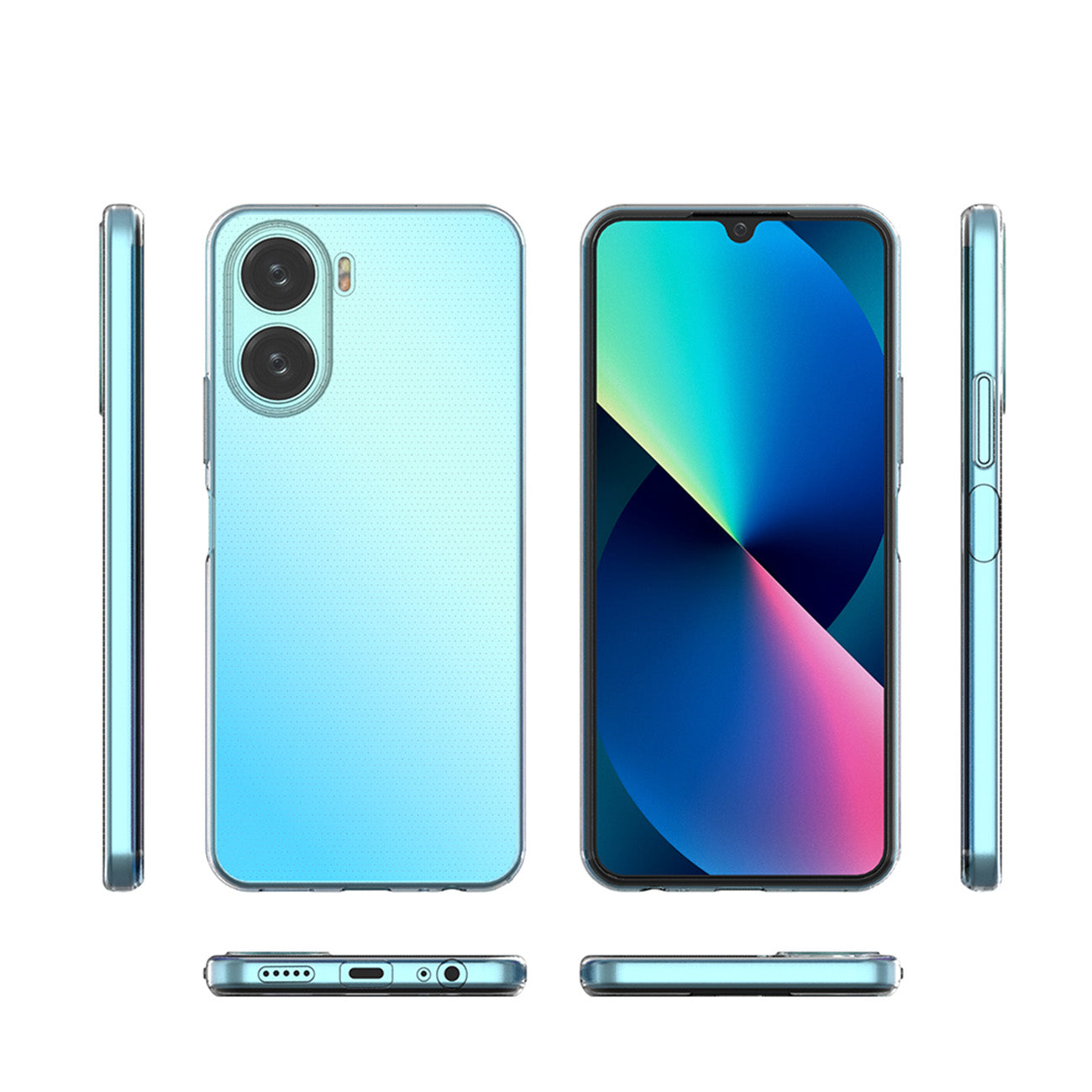 Ultra Clear 0.5mm dėklas, skirtas Vivo Y16 / Vivo Y02s plonas dangtelis skaidrus -- Vivo Y16 / Vivo Y02s