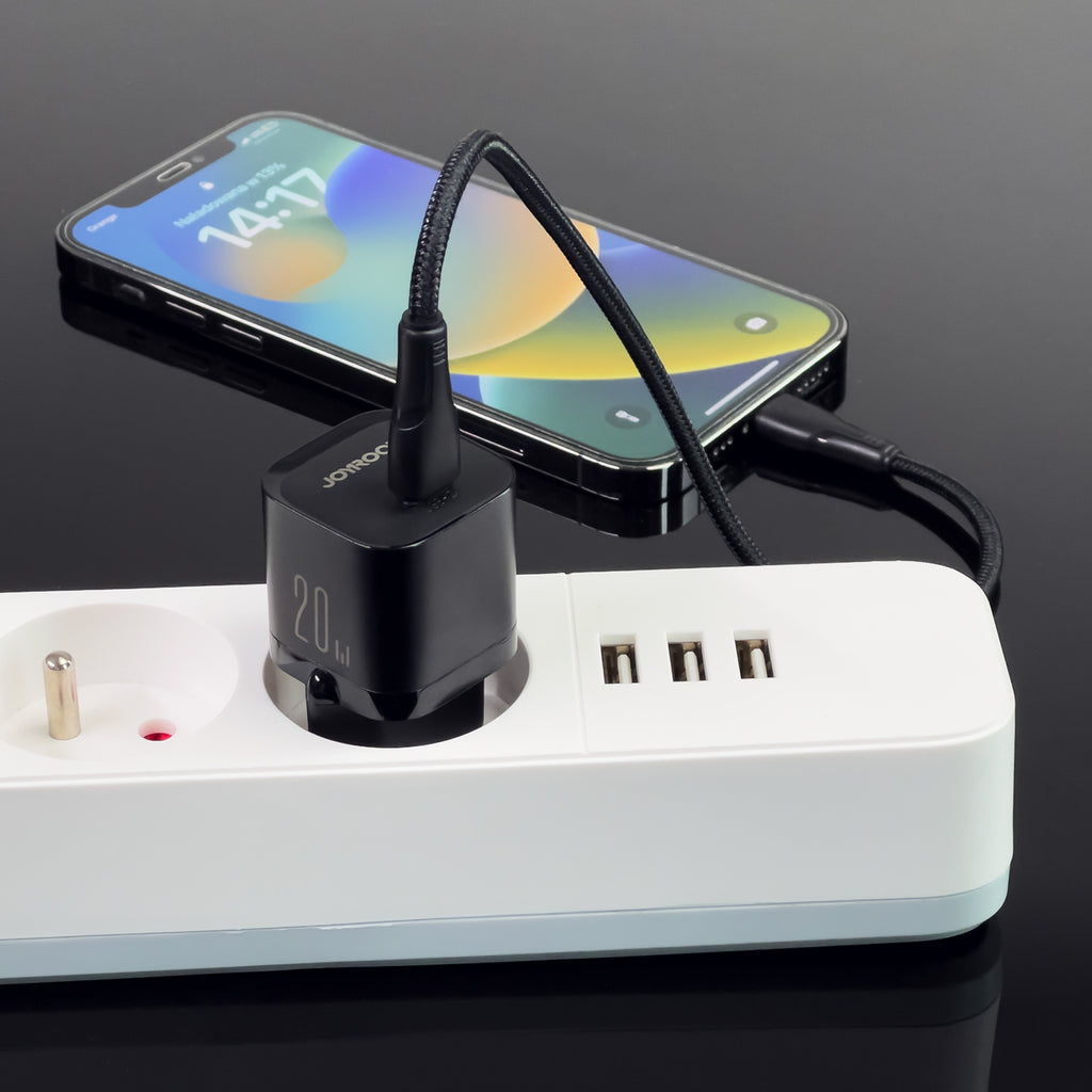 Joyroom mini USB-C 20W PD įkroviklis JR-TCF02, juodas