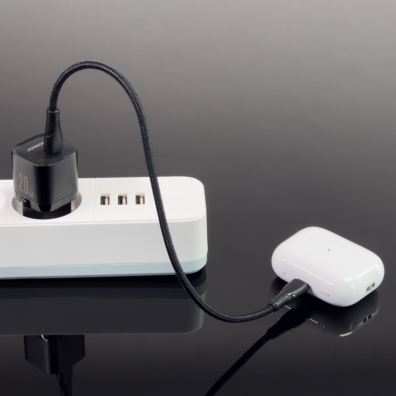 Joyroom mini USB-C 20W PD įkroviklis JR-TCF02, juodas